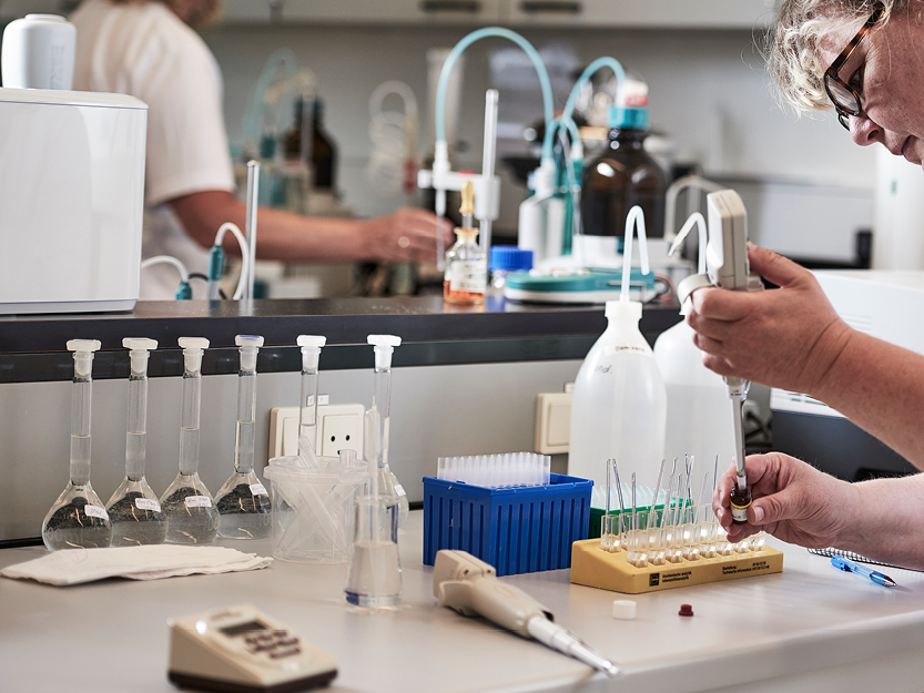 Working in the Lactosan Laboratory