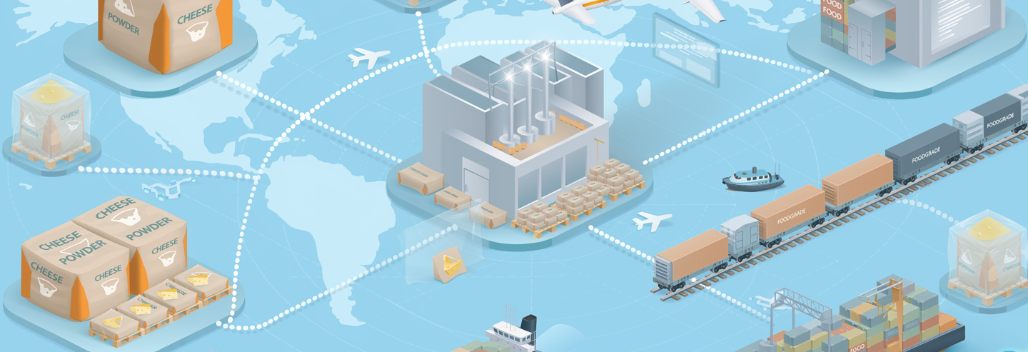 Firefly_Global transportation and logistics of cheese powder 628174.png