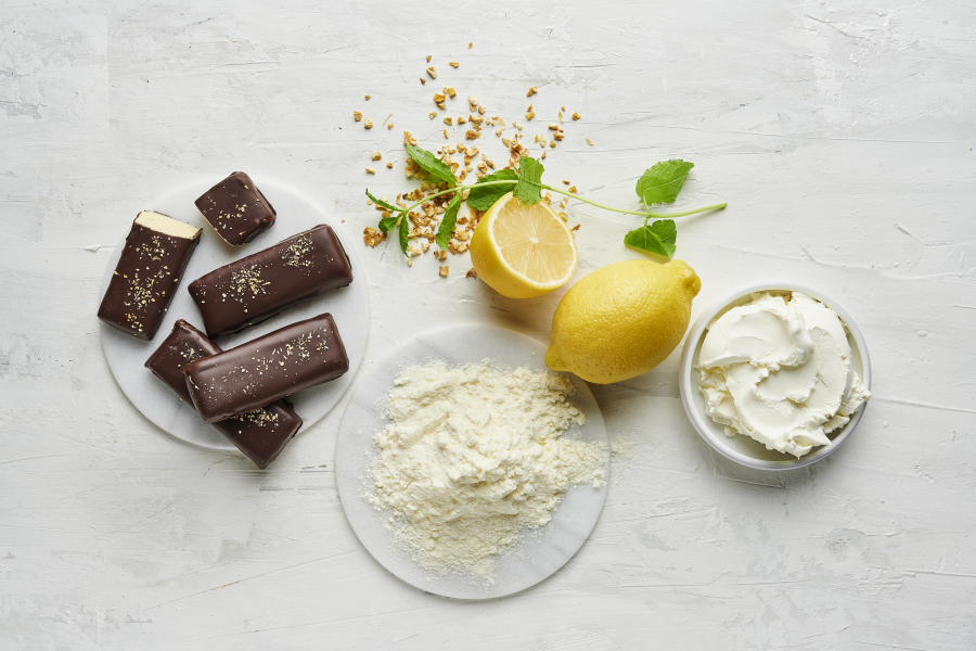 Protein Bar Lemon Cheesecake; With Lactosan Cream Cheese Powder & Lemon (Fruit Flavours) Low Res